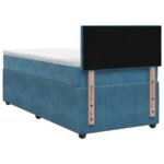 vidaXL Posteľ boxspring s matracom Modrá 80 x 200 cm Zamat – Obrázok 7