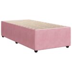 vidaXL Posteľ boxspring s matracom Ružová 80 x 200 cm Zamat – Obrázok 4