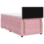 vidaXL Posteľ boxspring s matracom Ružová 80 x 200 cm Zamat – Obrázok 7