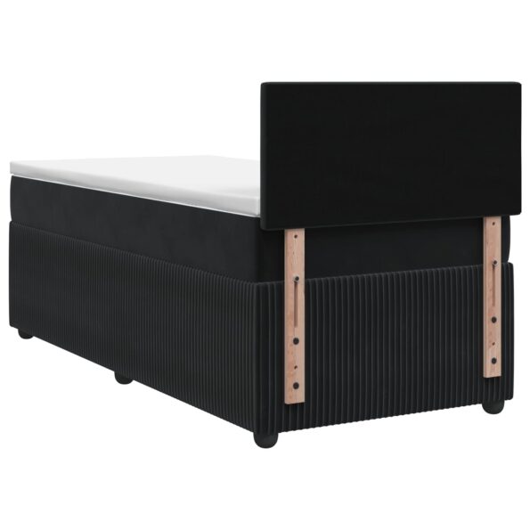 vidaXL Posteľ boxspring s matracom Čierna 90 x 190 cm Zamat – Obrázok 7