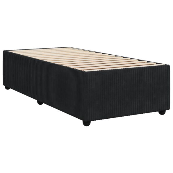vidaXL Posteľ boxspring s matracom Čierna 90 x 200 cm Zamat – Obrázok 4