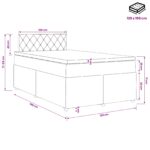 vidaXL Posteľ boxspring s matracom Čierna 120 x 190 cm Zamat – Obrázok 11