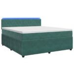 vidaXL Posteľ boxspring s matracom Tmavozelená 140 x 200 cm Zamat