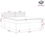 vidaXL Posteľ boxspring s matracom Tmavozelená 140 x 200 cm Zamat – Obrázok 11