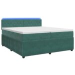 vidaXL Posteľ boxspring s matracom Tmavozelená 200 x 200 cm Zamat