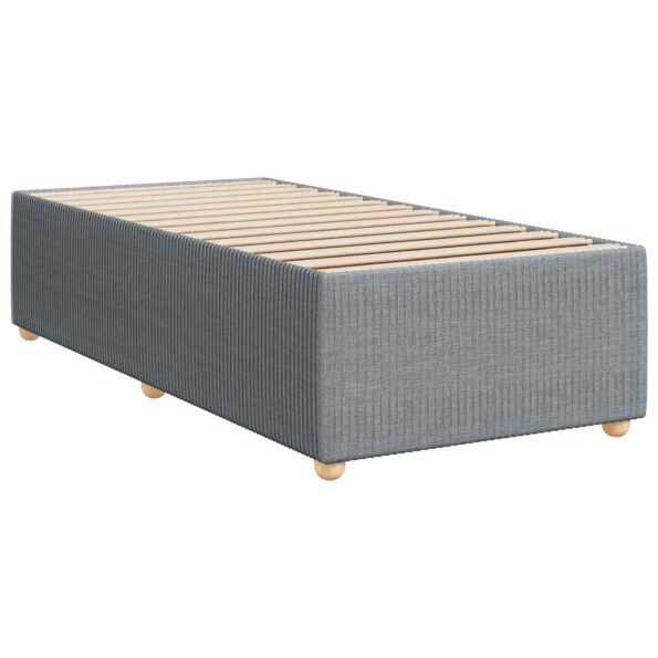 vidaXL Posteľ s boxspringom a matracom a LED Svetlosivá 90 x 190 cm – Obrázok 4