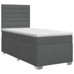 vidaXL Posteľ boxspring s matracom Tmavosivá 80 x 200 cm Látka