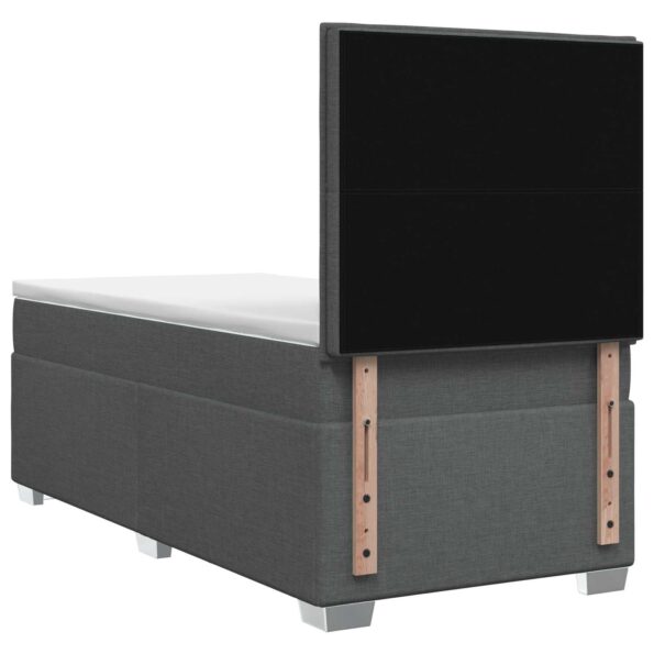 vidaXL Posteľ boxspring s matracom Tmavosivá 80 x 200 cm Látka – Obrázok 7