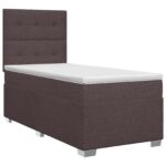 vidaXL Posteľ boxspring s matracom Tmavohnedá 80 x 200 cm Látka