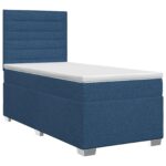 vidaXL Posteľ boxspring s matracom Modrá 90 x 190 cm Látka