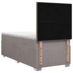 vidaXL Posteľ boxspring s matracom Sivohnedá 90 x 190 cm Látka – Obrázok 7