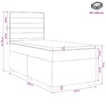 vidaXL Posteľ boxspring s matracom Modrá 90 x 200 cm Látka – Obrázok 10