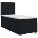 vidaXL Posteľ boxspring s matracom Čierna 90 x 200 cm Látka