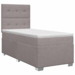 vidaXL Posteľ boxspring s matracom Sivohnedá 90 x 200 cm Látka