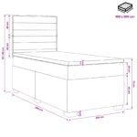 vidaXL Posteľ boxspring s matracom Tmavosivá 100 x 200 cm Látka – Obrázok 10