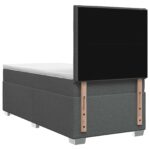 vidaXL Posteľ boxspring s matracom Tmavosivá 100 x 200 cm Látka – Obrázok 7