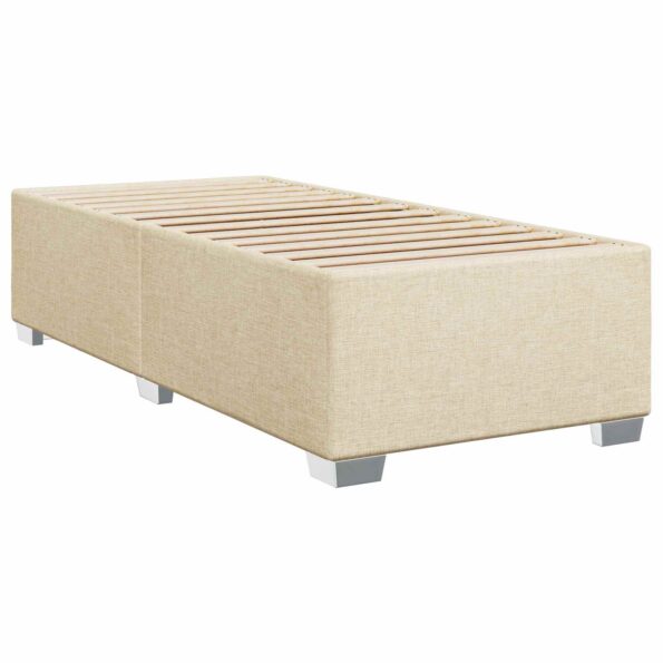 vidaXL Posteľ boxspring s matracom Krémová 100 x 200 cm Látka – Obrázok 4