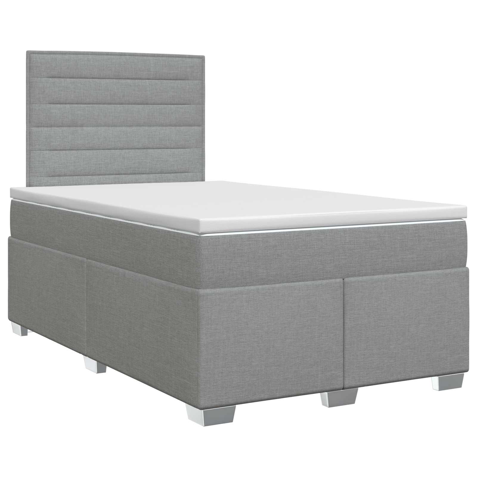 3453353_1.jpg vidaXL Posteľ boxspring s matracom Svetlosivá 120 x 190 cm Látka – Obrázok 1