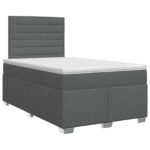 vidaXL Posteľ boxspring s matracom Tmavosivá 120 x 200 cm Látka
