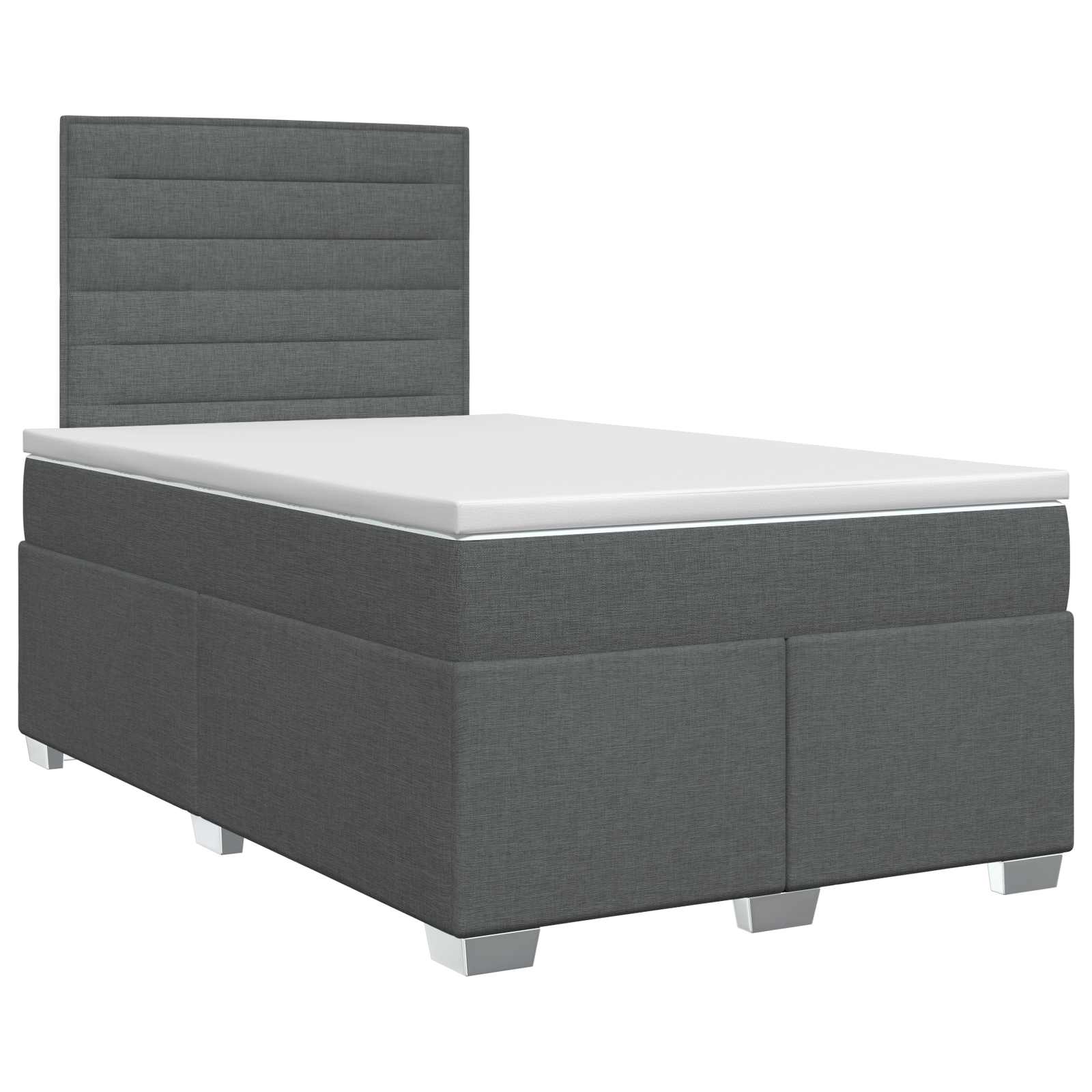 3453375_1.jpg vidaXL Posteľ boxspring s matracom Tmavosivá 120 x 200 cm Látka – Obrázok 1