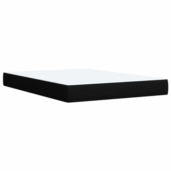 vidaXL Posteľ boxspring s matracom Čierna 140 x 190 cm Látka – Obrázok 5