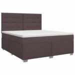 vidaXL Posteľ boxspring s matracom Tmavohnedá 140 x 190 cm Látka
