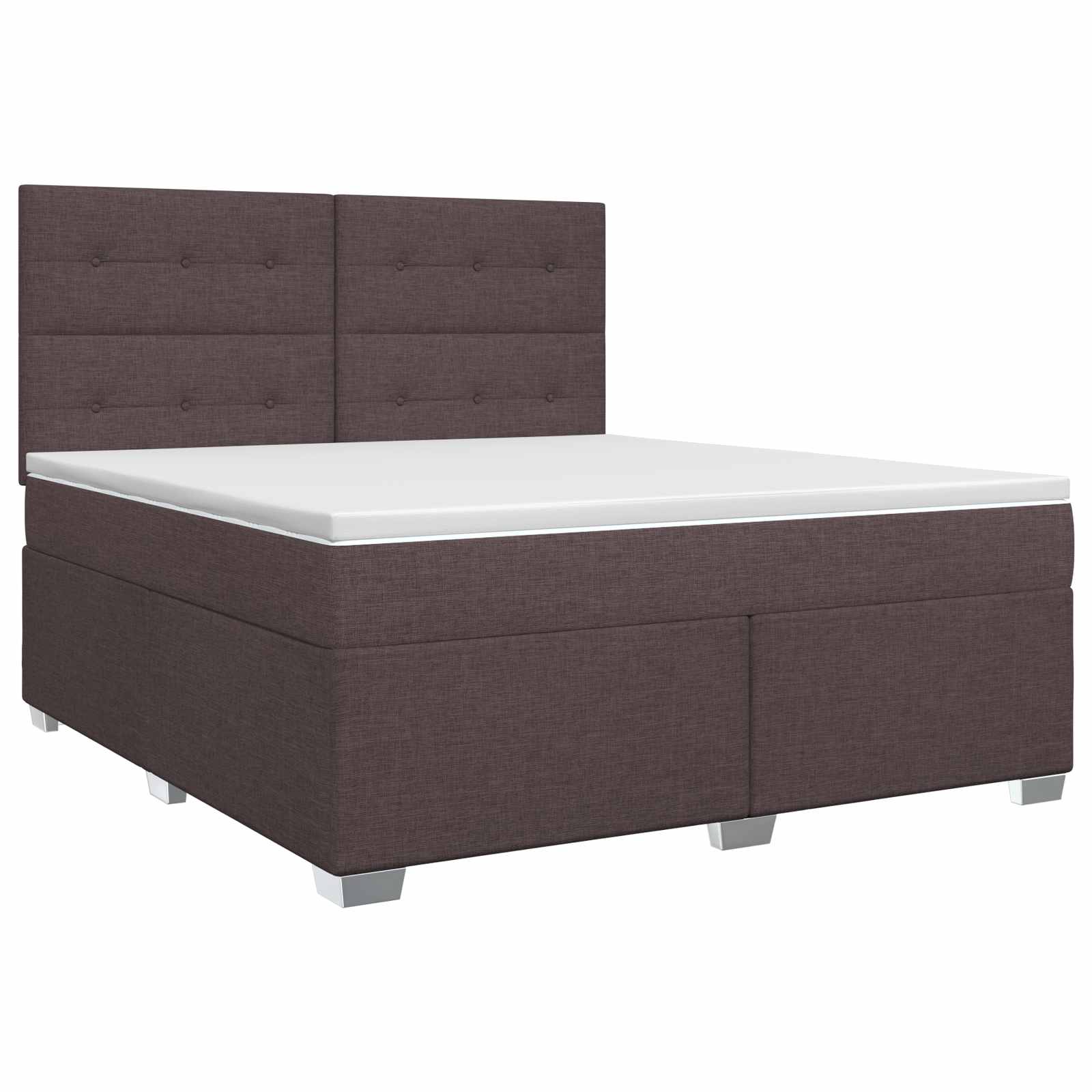 3453405_1.jpg vidaXL Posteľ boxspring s matracom Tmavohnedá 140 x 190 cm Látka – Obrázok 1