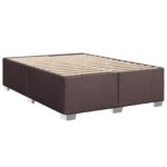 vidaXL Posteľ boxspring s matracom Tmavohnedá 140 x 190 cm Látka – Obrázok 4