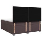vidaXL Posteľ boxspring s matracom Tmavohnedá 140 x 190 cm Látka – Obrázok 7
