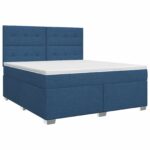 vidaXL Posteľ boxspring s matracom Modrá 140 x 190 cm Látka