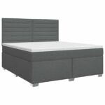 vidaXL Posteľ boxspring s matracom Tmavosivá 160 x 200 cm Látka