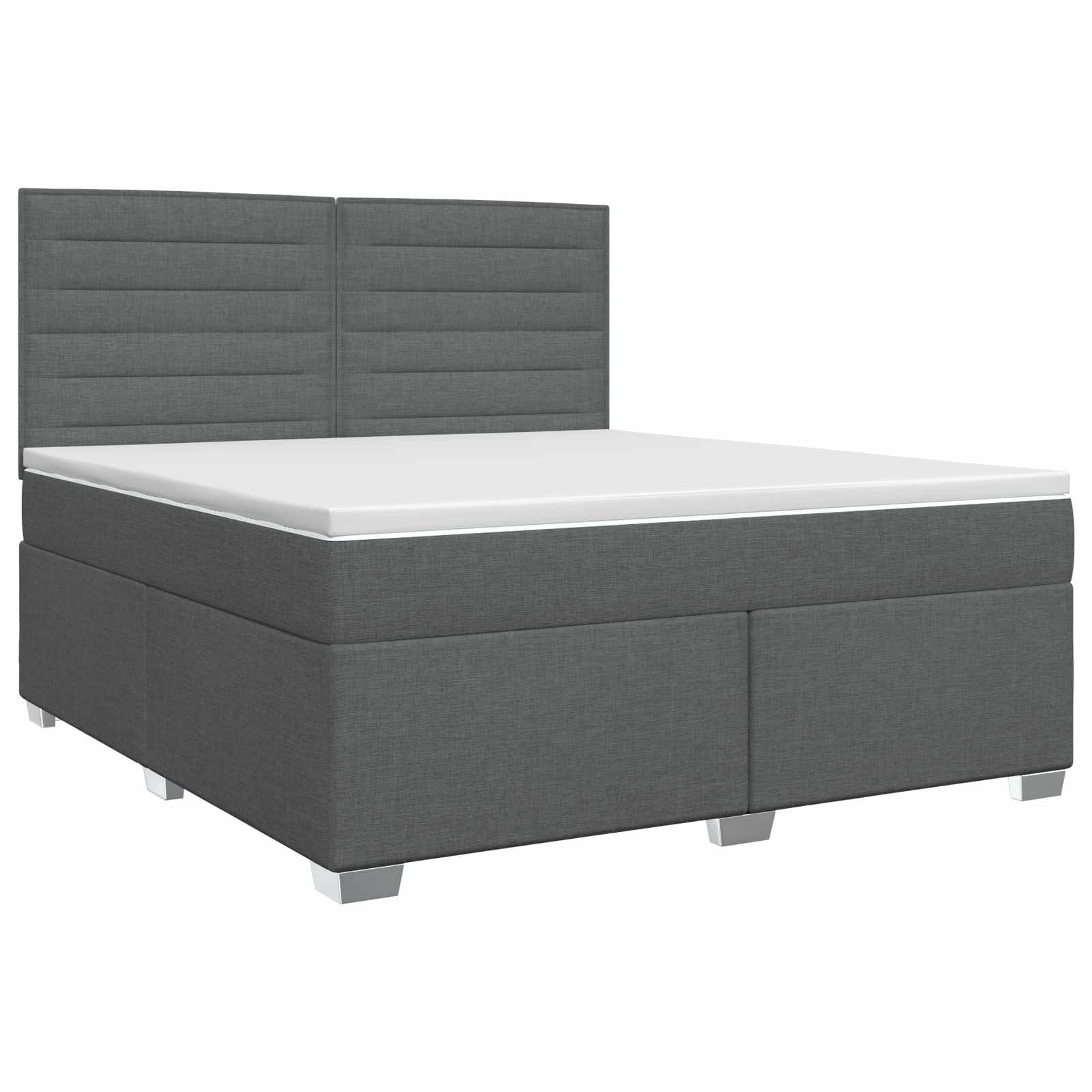 3453438_1.jpg vidaXL Posteľ boxspring s matracom Tmavosivá 160 x 200 cm Látka – Obrázok 1