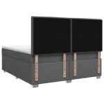 vidaXL Posteľ boxspring s matracom Tmavosivá 160 x 200 cm Látka – Obrázok 7