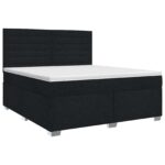 vidaXL Posteľ boxspring s matracom Čierna 160 x 200 cm Látka