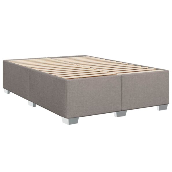 vidaXL Posteľ boxspring s matracom Sivohnedá 160 x 200 cm Látka – Obrázok 4
