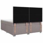 vidaXL Posteľ boxspring s matracom Sivohnedá 160 x 200 cm Látka – Obrázok 7