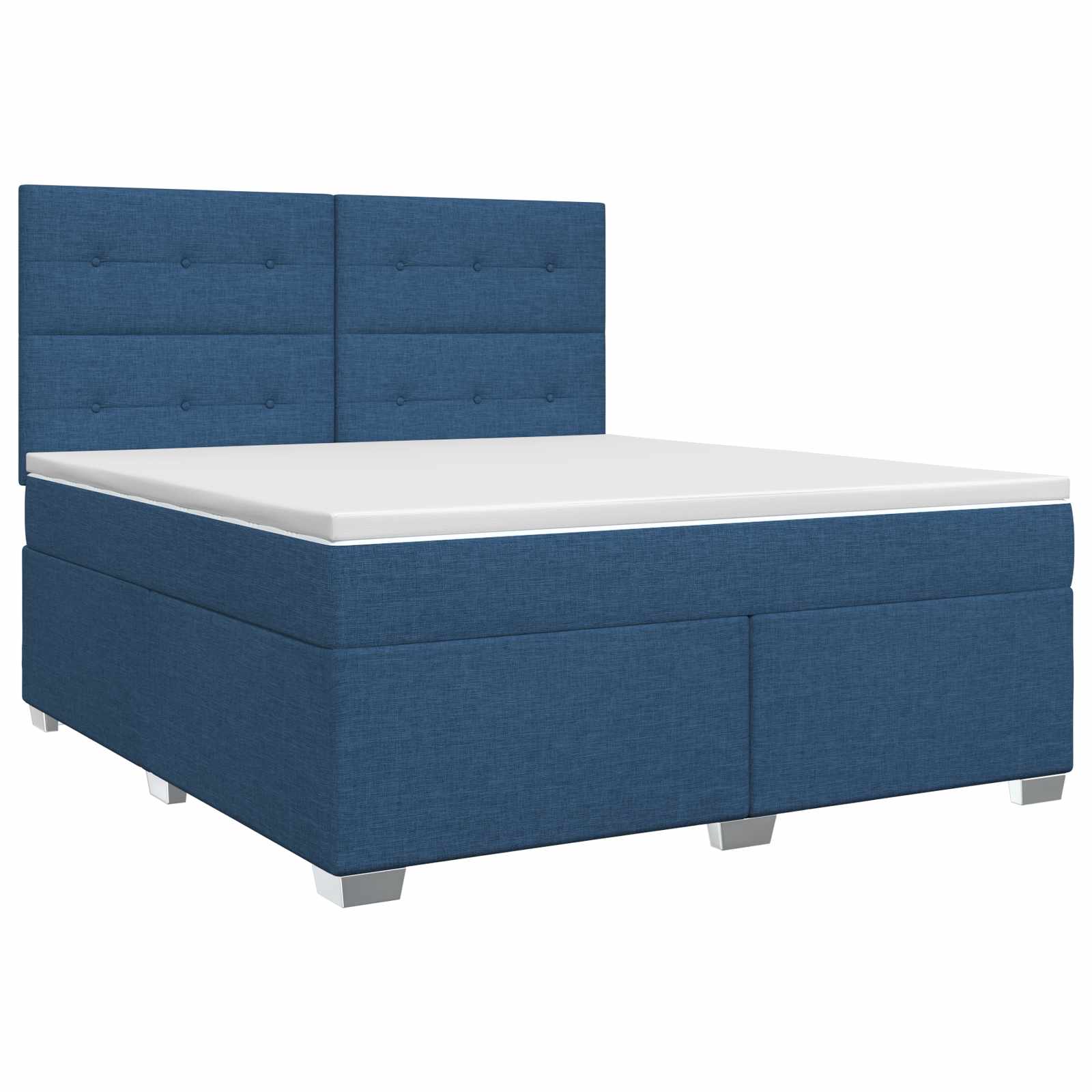 3453450_1.jpg vidaXL Posteľ boxspring s matracom Modrá 160 x 200 cm Látka – Obrázok 1