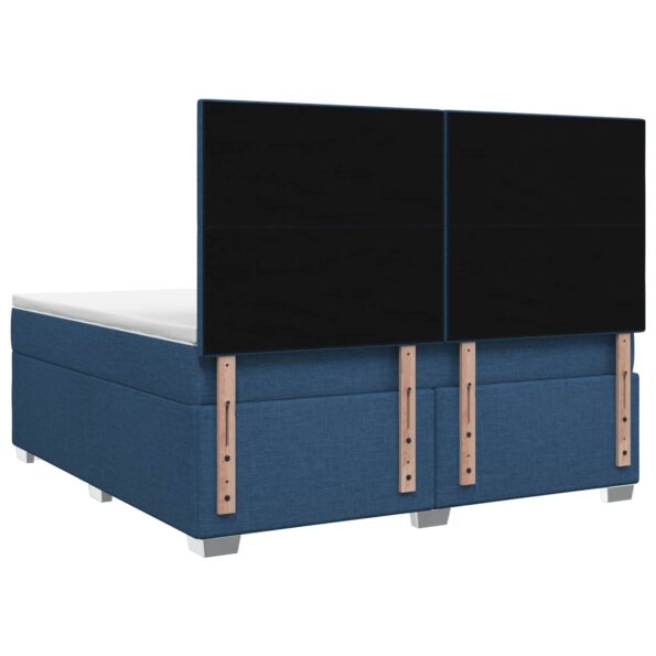 vidaXL Posteľ boxspring s matracom Modrá 160 x 200 cm Látka – Obrázok 7