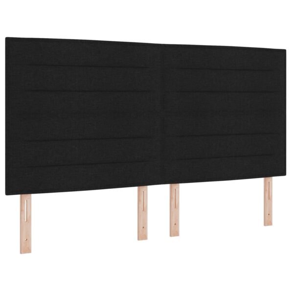 vidaXL Posteľ boxspring s matracom Čierna 180 x 200 cm Látka – Obrázok 3