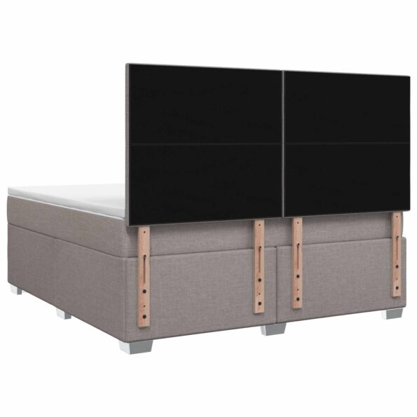 vidaXL Posteľ boxspring s matracom Sivohnedá 180 x 200 cm Látka – Obrázok 7