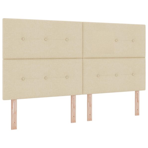 vidaXL Posteľ boxspring s matracom Krémová 180 x 200 cm Látka – Obrázok 3
