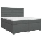 vidaXL Posteľ boxspring s matracom Tmavosivá 200 x 200 cm Látka