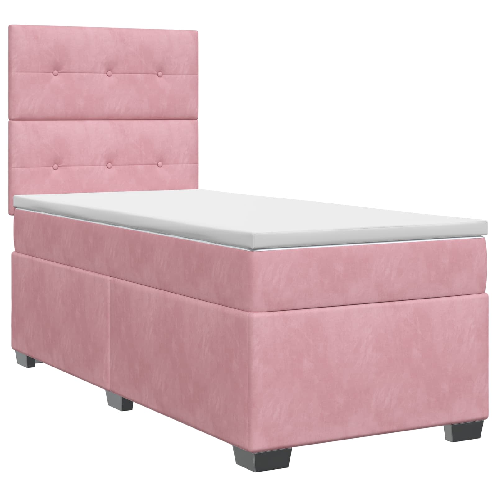 3453535_1.jpg vidaXL Posteľ boxspring s matracom Ružová 80 x 200 cm Zamat – Obrázok 1
