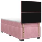 vidaXL Posteľ boxspring s matracom Ružová 90 x 200 cm Zamat – Obrázok 7