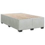 vidaXL Posteľ boxspring s matracom Svetlosivá 120 x 190 cm Zamat – Obrázok 4