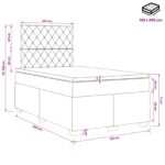 vidaXL Posteľ boxspring s matracom Tmavozelená 120 x 200 cm Zamat – Obrázok 10