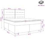 vidaXL Posteľ boxspring s matracom Modrá 180 x 200 cm Zamat – Obrázok 10