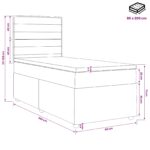 vidaXL Posteľ boxspring s matracom Tmavosivá 80 x 200 cm Látka – Obrázok 10
