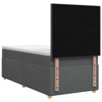vidaXL Posteľ boxspring s matracom Tmavosivá 80 x 200 cm Látka – Obrázok 7