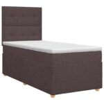 vidaXL Posteľ boxspring s matracom Tmavohnedá 80 x 200 cm Látka